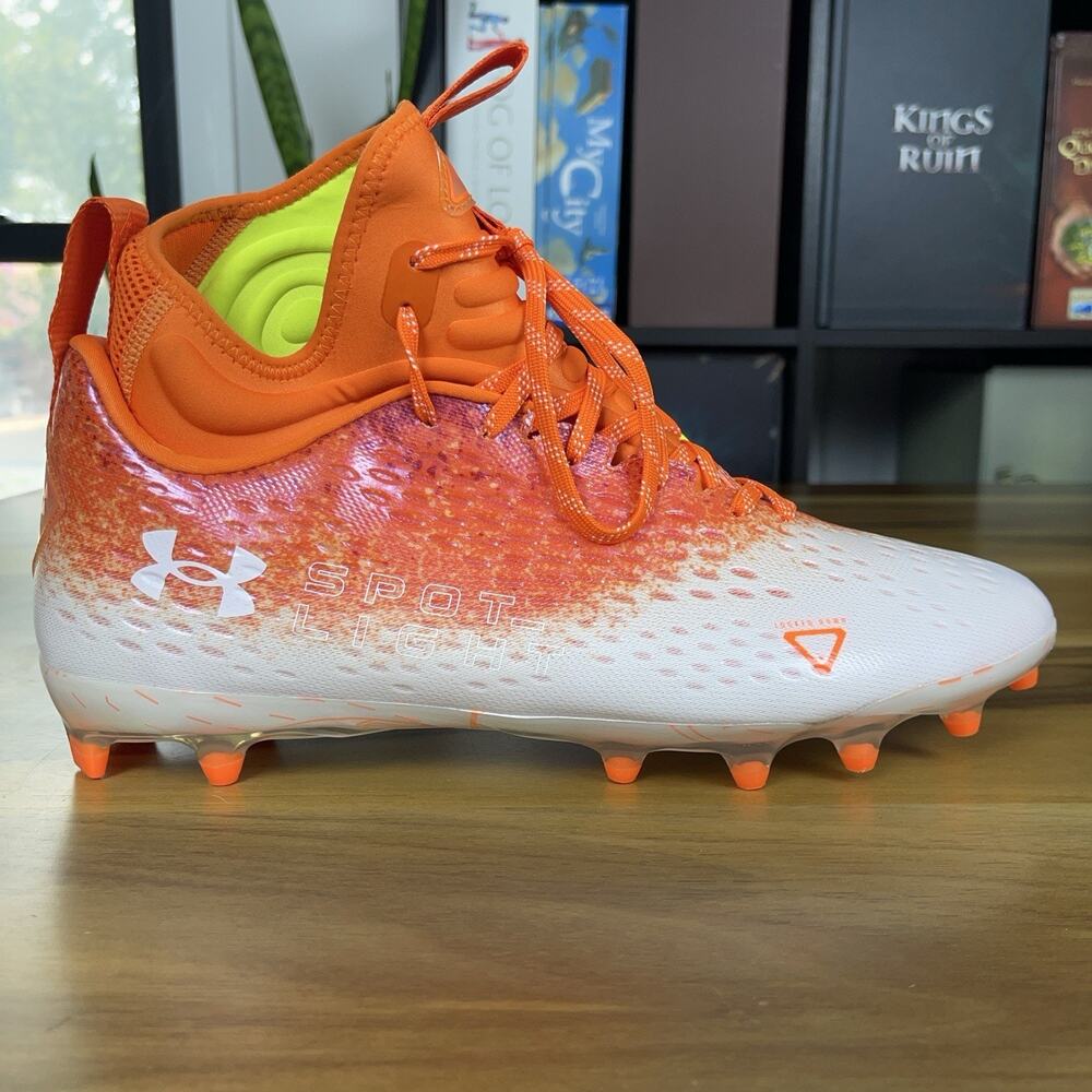 Under Armour Football Cleats Mens Sz 12 Spotlight Lux MC 2.0 Orange 3025082-800 - Picture 10 of 13